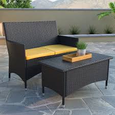 patio loveseat and coffee table