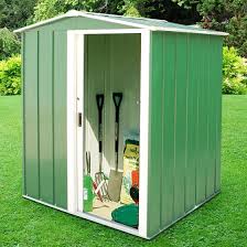 5 X 4 Sapphire Apex Green Metal Shed