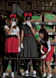 three blind minnie mice group costume