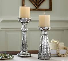 Madeline Mercury Glass Pillar Holders