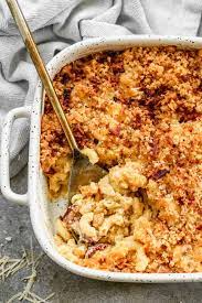 Macaroni And Cheese With Crumb Topping gambar png