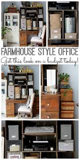 farmhouse style office area on a budget