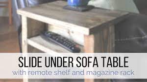Diy Slide Under Sofa Table Easy Space