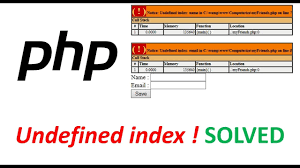 how to solve php undefined index error