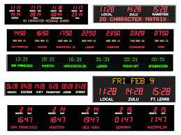 Time Zone Clocks From Entech Alpha Led