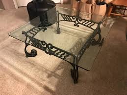Wrought Iron And Glass Table