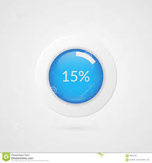 15 Percent Pie Chart Percentage Vector Infographics