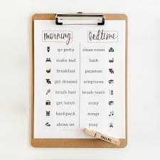 Morning Bedtime Routine Chart