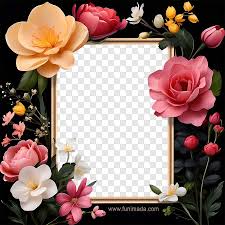 flower editable photo frames