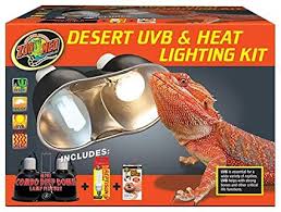 Amazon Com Zoo Med Desert Uvb Heat Lighting Kit Dx Aquarium Lights Pet Supplies