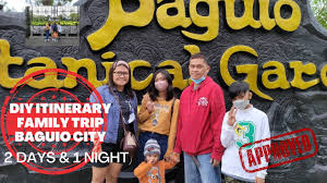 diy family tour itinerary baguio city
