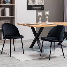 homcom set of 2 modern dining chairs