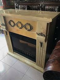 Elegant Fireplace With Log Imitation
