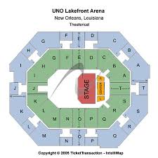 43 Prototypical Uno Lakefront Arena Seating Chart New Orleans