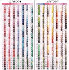 Artdot Diamond Painting Color Chart 5d