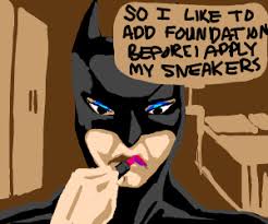 batman gives a makeup tutorial