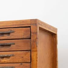 french file cabinet in metal and wood
