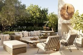 Patio With Ivory Stone Fireplace And