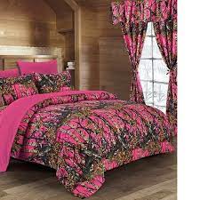 pc queen hi viz pink camo comforter