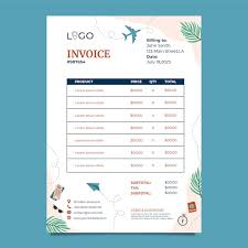 flat invoice template for travel agency