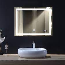 horizontal led bathroom mirror