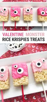 monster valentine rice krispie treats