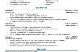 Esthetician Resume Skills Business Letters Writing