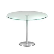 Empty Glass Round Office Table With