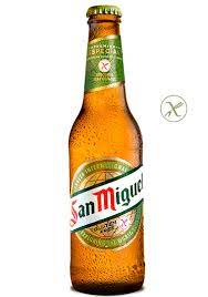 This beer was brewed with gluten free ingredients, and is safe for celiacs to drink! San Miguel Gluten Free Coeliacs Beer San Miguel