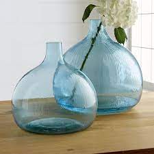 Recycled Turquoise Glass Vase