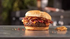 bacon brisket burger with cand bacon