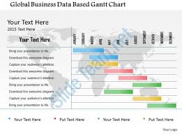 Global Business Data Based Gantt Chart Flat Powerpoint