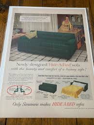 vine 1955 simmons hide a bed sofa ad