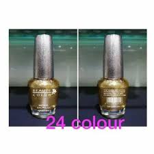 golden metallic nail polish liquid