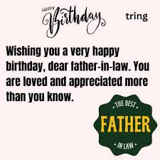 warm birthday wishes for your father in law