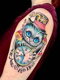 cheshire cat tattoo designs a journey