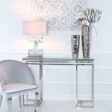 stainless steel console table