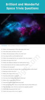 Only a few kids are interested in astronomy, so if you are in their category, you can find some new and latest space q2uiz in 2021. 72 Brilliant Space Trivia Questions To Know Right Now Wisledge