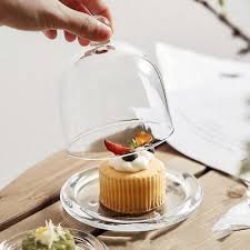 Snack Cover Glass Cake Serving Stand
