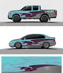 Pickup Truck Graphic Vector Abstract Racing Shape Design For