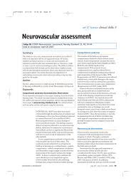 Neurovascular Assessment