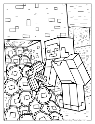 80 minecraft coloring pages free pdf