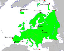 Karta europe sa glavnim gradovima. Krajnje Tacke Evrope Wikipedia