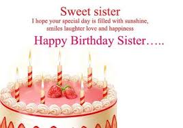 Dear sister, i wish you a lot of success and lucky this year! Wallpaper Happy Birthday Sister
