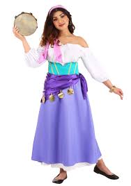 hunchback of notre dame esmeralda costume for women womens purple blue white s disguise limited