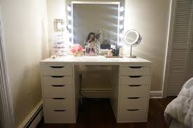 makeup desk with mirror and lights ikea