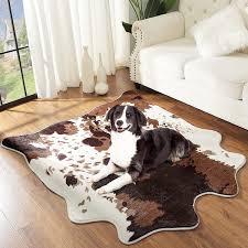 twinnis soft cowhide rugs cute faux cow