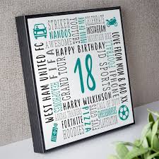 18th birthday personalised word art