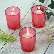 red glass votive candle holders