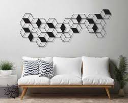 Cube Geometric Metal Wall Art By Glyphs